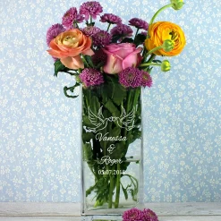 Vase Liebestauben - personalisiert