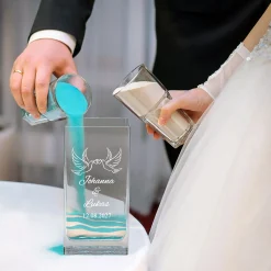 Vase Liebestauben - personalisiert