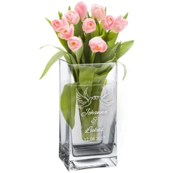 Vase Liebestauben - personalisiert