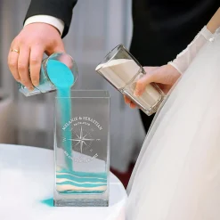 Vase mit Gravur - Liebeskompass