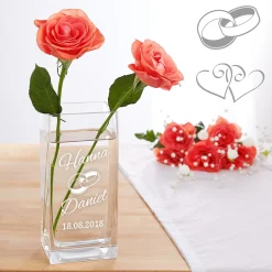 Vase zur Hochzeit - personalisiert