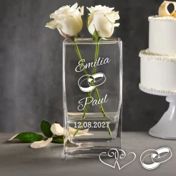 Vase zur Hochzeit - personalisiert