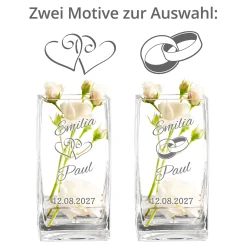 Vase zur Hochzeit - personalisiert