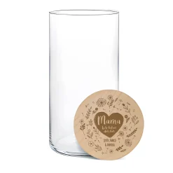 Vorratsglas mit Gravur - Blumenherz für Mama
