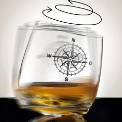 Wackelglas 2er Set - Windrose