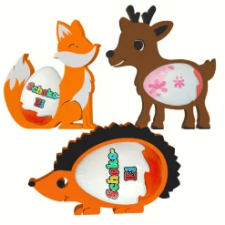 Waldtiere Ü-Ei Halter Bunt - 3er Set