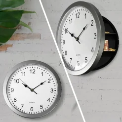 Wanduhr mit Safe