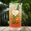 Wasserglas mit Gravur - Blumenherz Mama