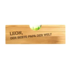 Wasserwaage mit Flaschenöffner graviert - Bester Papa