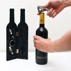 Wein Geschenkset fünfteilig - Flaschenform