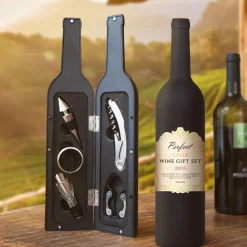 Wein Geschenkset fünfteilig - Flaschenform
