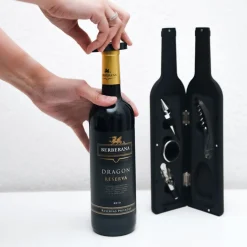 Wein Geschenkset fünfteilig - Flaschenform