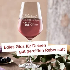 Weinglas mit Gravur - Bester Papa