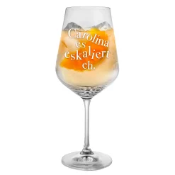 Weinglas mit Gravur - Es eskaliert eh