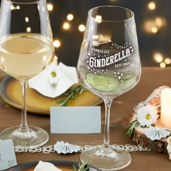 Weinglas mit Gravur - Ginderella