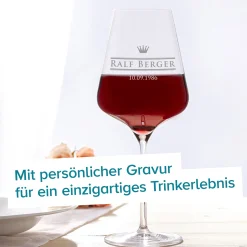 Weinglas mit Gravur - Royal
