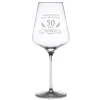 Weinglas zum 50. Geburtstag