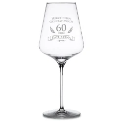 Weinglas zum 60. Geburtstag