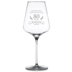 Weinglas zum 80. Geburtstag