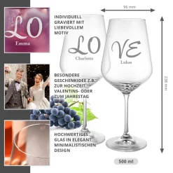 Weingläser Love - 2er Set