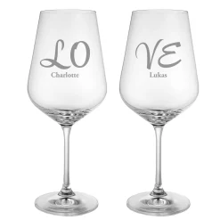 Weingläser Love - 2er Set