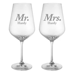 Weingläser - Mr and Mrs