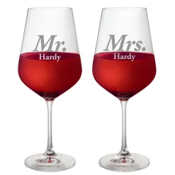 Weingläser - Mr and Mrs