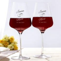 Weingläser zur Hochzeit