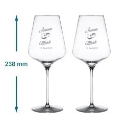 Weingläser zur Hochzeit