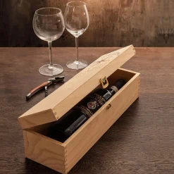 Weinkiste mit Gravur Kompass - Personalisiert