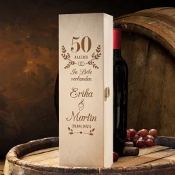 Weinkiste zur Goldenen Hochzeit - 50 Jahre