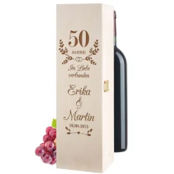 Weinkiste zur Goldenen Hochzeit - 50 Jahre