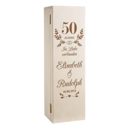 Weinkiste zur Goldenen Hochzeit - 50 Jahre