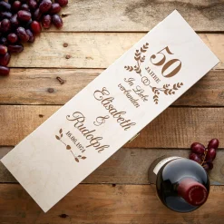 Weinkiste zur Goldenen Hochzeit - 50 Jahre
