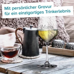 Weißweinglas mit Gravur