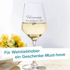 Weißweinglas mit Gravur - Bester Opa