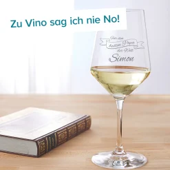 Weißweinglas mit Gravur - Bester Papa