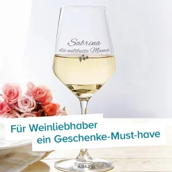 Weißweinglas mit Gravur - Beste Mama