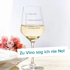 Weißweinglas mit Gravur - Nicht ansprechen
