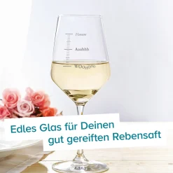 Weißweinglas mit Gravur - Woohooo