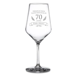 Weißweinglas zum 70. Geburtstag