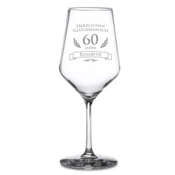 Weißweinglas zum 60. Geburtstag