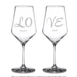 Weißweingläser Love - 2er Set
