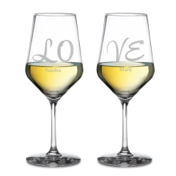 Weißweingläser Love - 2er Set