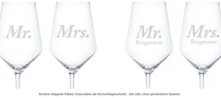 Weißweingläser - Mr und Mrs