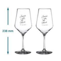 Weißweingläser zur Hochzeit