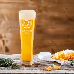Weizenglas mit Gravur - Bier Kenner