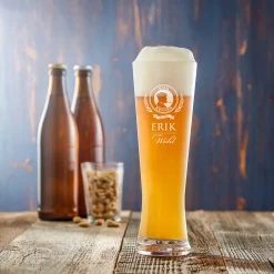 Weizenglas mit Gravur - Bier Kenner