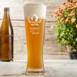 Weizenglas mit Gravur - Bier Kenner