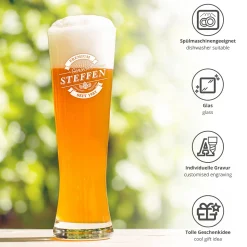 Weizenglas mit Gravur - Premium Genießer